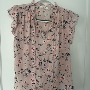 Pink floral top, size M